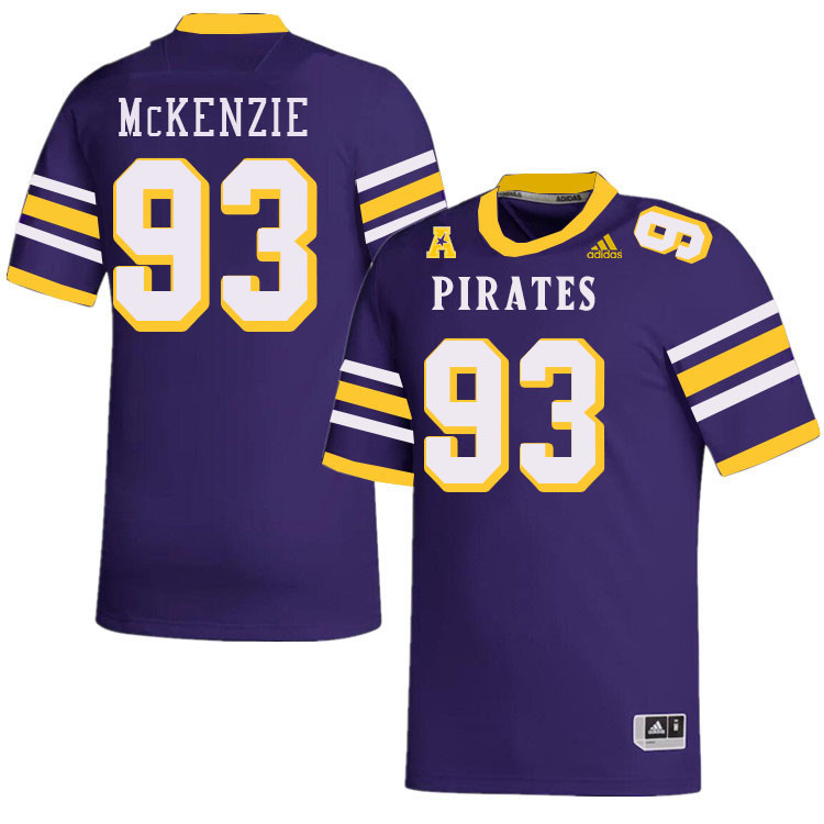 Men #93 Jaden McKenzie ECU Pirates College Football Jerseys Stitched-Throwback